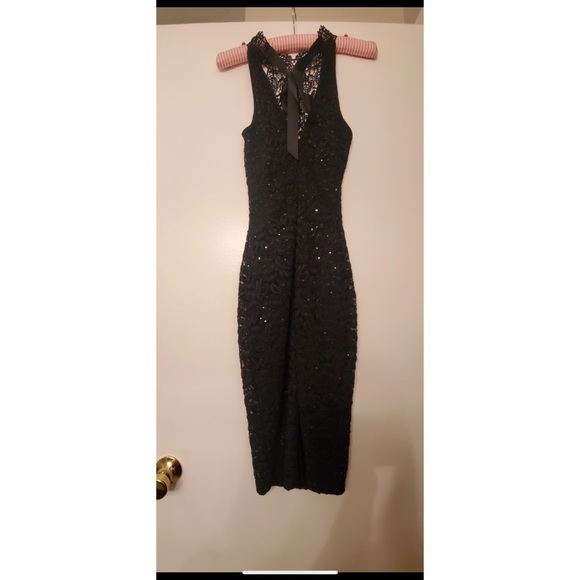 Windsor Black Lace Midi Dress - Picture 1 of 2
